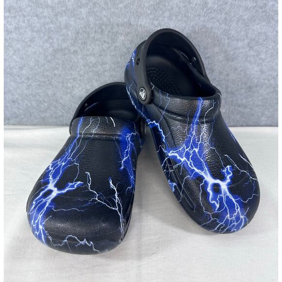 CROCS Shoes - Crocs Womens 6 Men's 4 Bistro Slip Resistant Unisex Clog Black Lightning Comfort